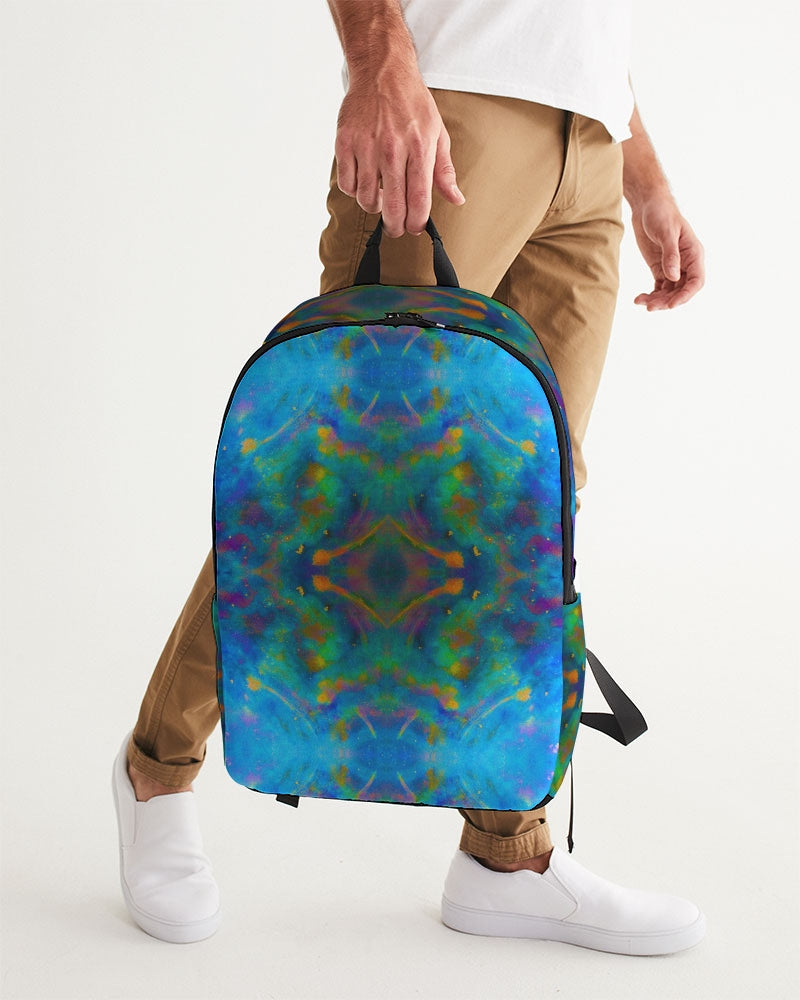Two Wishes Green Nebula Cosmos Large Backpack