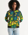 Stained Glass Frogs Sun Women's Bomber Jacket