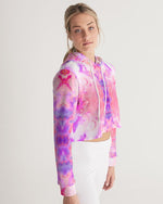 Pareidolia Cloud City Cotton Candy Women's Cropped Hoodie