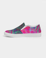 Two Wishes Pink Starburst Cosmos Men's Slip-On Canvas Shoe