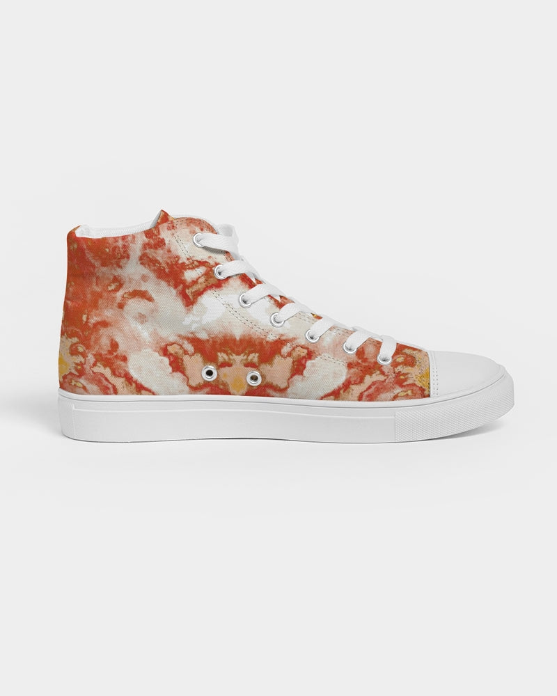 Pareidolia XOX Western Orange Men's Hightop Canvas Shoe