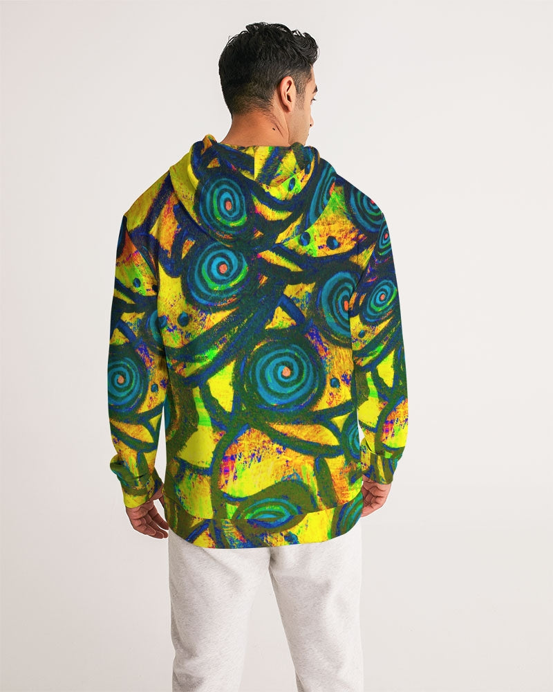 Stained Glass Frogs Sun Men's Hoodie