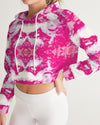 Pareidolia XOX Western Pink Women's Cropped Hoodie