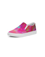 Two Wishes Pink Starburst Men's Slip-On Canvas Shoe