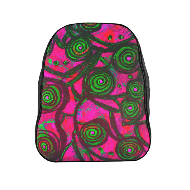 Stained Glass Frogs Pink School Backpack - Fridge Art Boutique