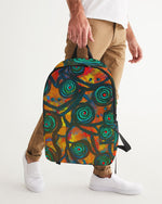 Stained Glass Frogs Sunset Large Backpack