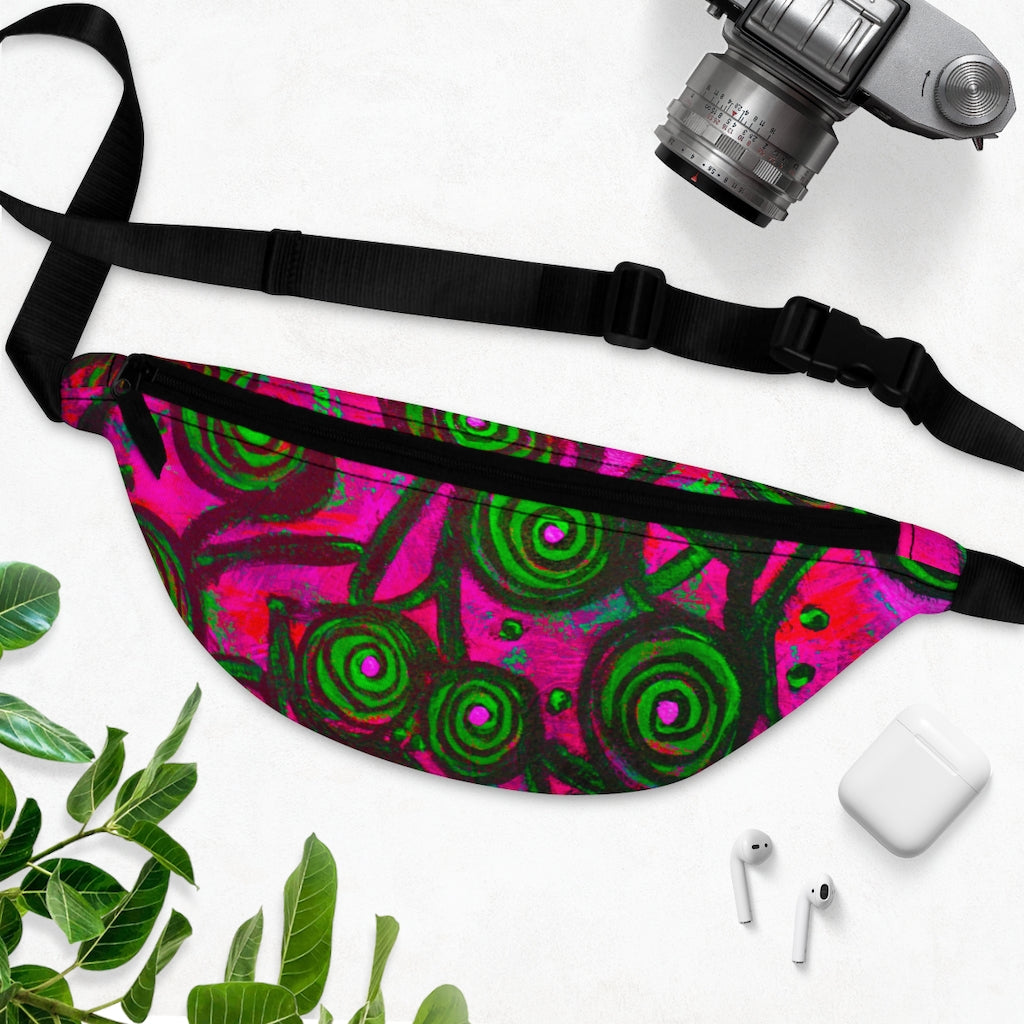 Stained Glass Frogs Pink  Fanny Pack