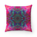 Two Wishes Pink Starburst Cosmos Square Pillow