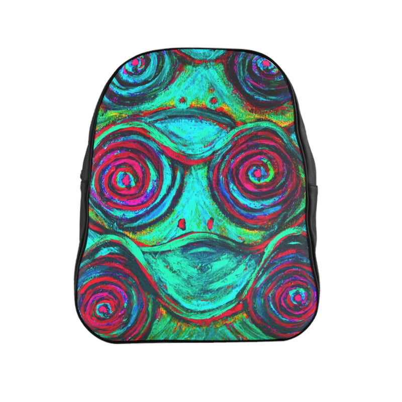 Hypnotic Frogs Cool School Backpack - Fridge Art Boutique