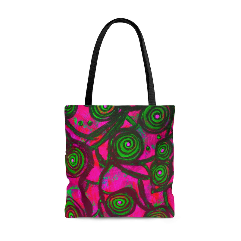 Stained Glass Frogs Pink Tote Bag
