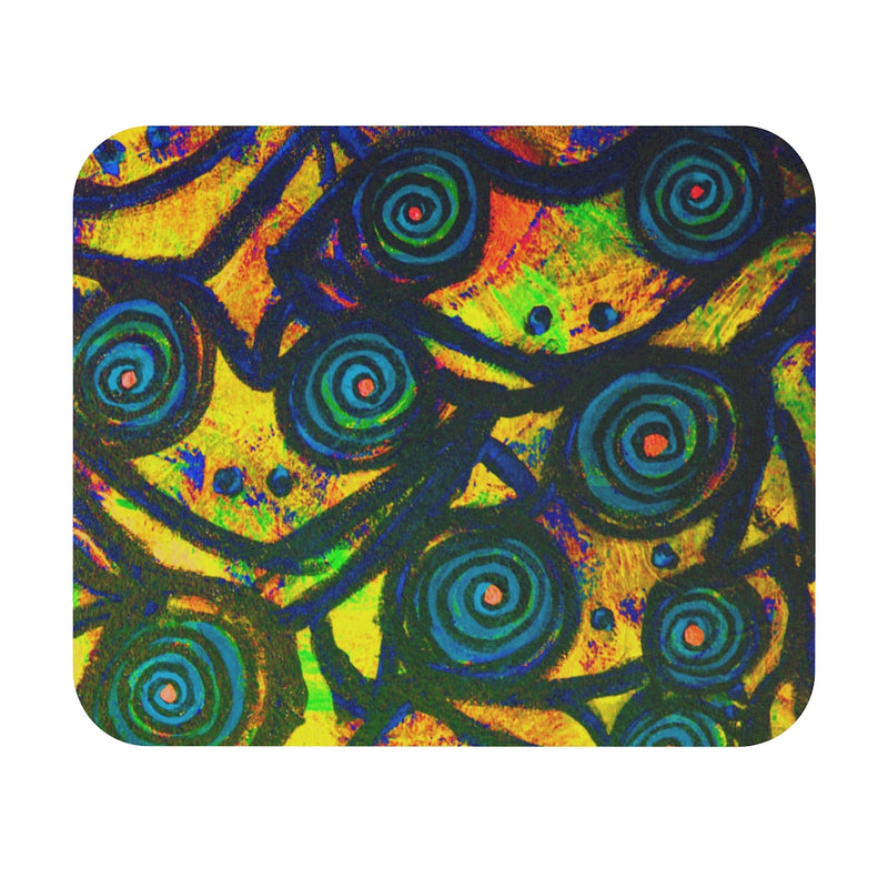 Stained Glass Frogs Sun Mouse Pad (Rectangle) - Fridge Art Boutique