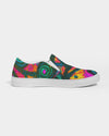 Stained Glass Frogs Rum Punch Men's Slip-On Canvas Shoe