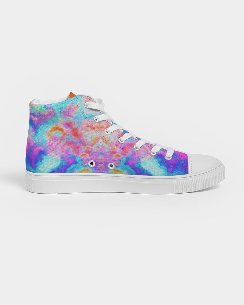 Pareidolia Neon Cloud City Women's Hightop Canvas Shoe