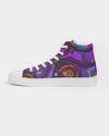 Stained Glass Frogs Purple Men's Hightop Canvas Shoe