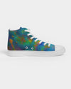 Two Wishes Green Nebula Men's Hightop Canvas Shoe