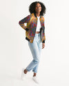 Two Wishes Sunburst Cosmos Women's Bomber Jacket