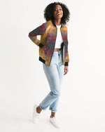 Two Wishes Sunburst Cosmos Women's Bomber Jacket