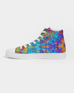 Meraki Rainbow Heart Men's Hightop Canvas Shoe