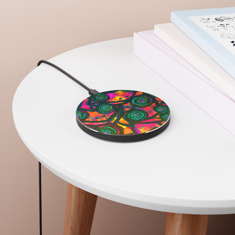 Stained Glass Frogs Rum Punch Wireless Charger - Fridge Art Boutique