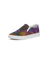 Stained Glass Frogs Purple Men's Slip-On Canvas Shoe