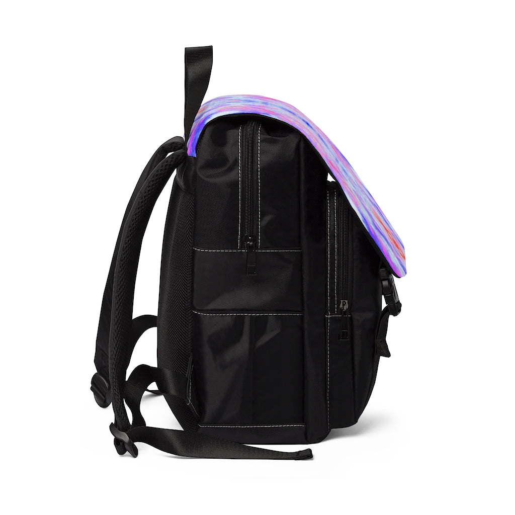 Pareidolia Cloud City Lavender Casual Shoulder Backpack
