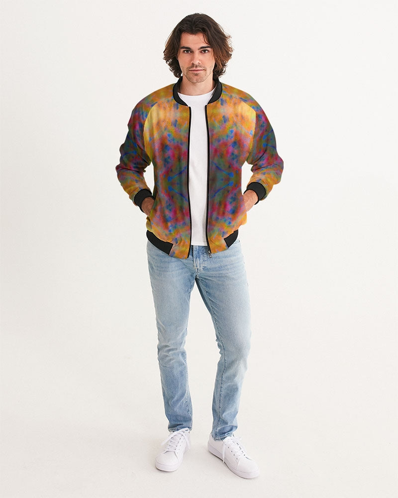 Two Wishes Sunburst Cosmos Men's Bomber Jacket