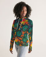 Stained Glass Frogs Sunset Women's Hoodie