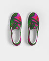 Stained Glass Frogs Pink Men's Slip-On Canvas Shoe