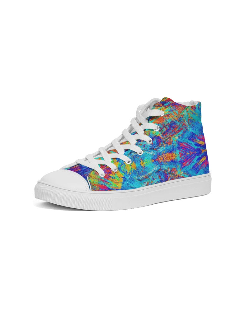 Meraki Rainbow Heart Women's Hightop Canvas Shoe