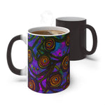 Stained Glass Frogs Purple Color Changing Mug