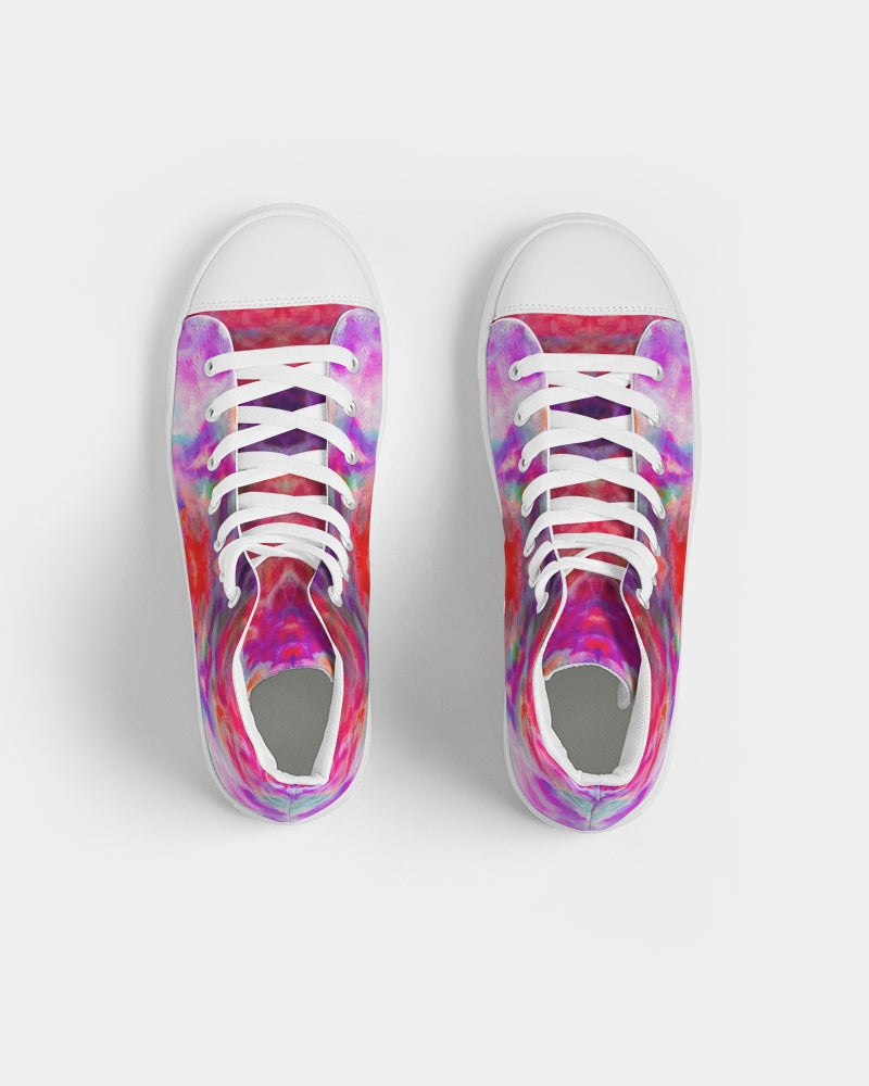 Pareidolia Cloud City Magenta Men's Hightop Canvas Shoe