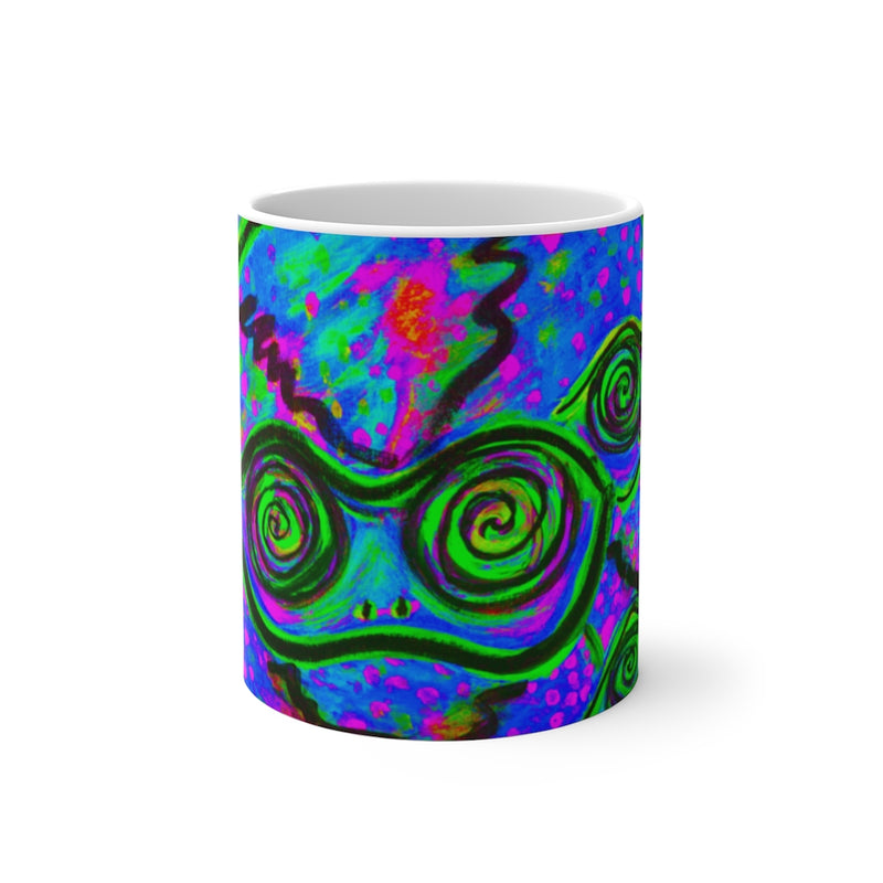 Happy Frogs Indigo Color Changing Mug
