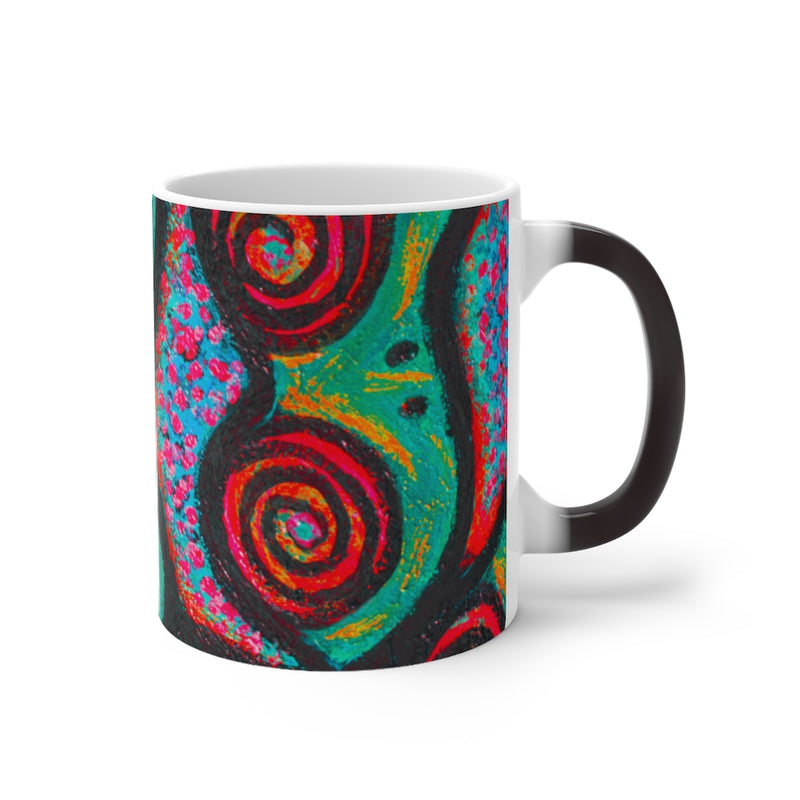 Confetti Frogs Southwest Color Changing Mug