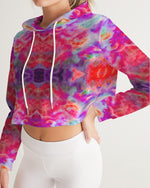 Pareidolia Cloud City Magenta Women's Cropped Hoodie