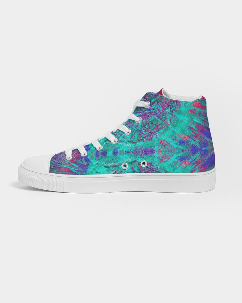 Meraki Ocean Heart Women's Hightop Canvas Shoe