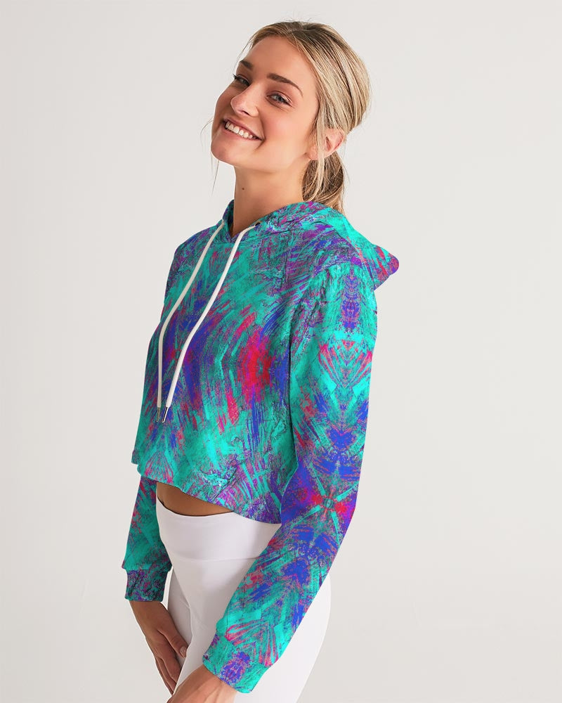 Good Vibes Ocean Eyes Women's Cropped Hoodie