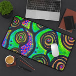 Confetti Frogs Lime Green Jelly Desk Mat