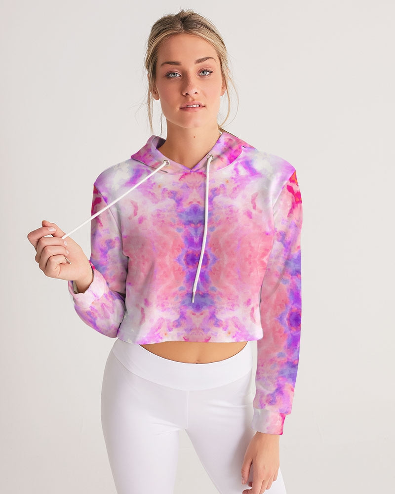 Pareidolia Cloud City Cotton Candy Women's Cropped Hoodie