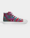 Two Wishes Red Planet Men's Hightop Canvas Shoe