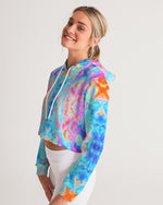 Pareidolia Neon Cloud City Women's Cropped Hoodie