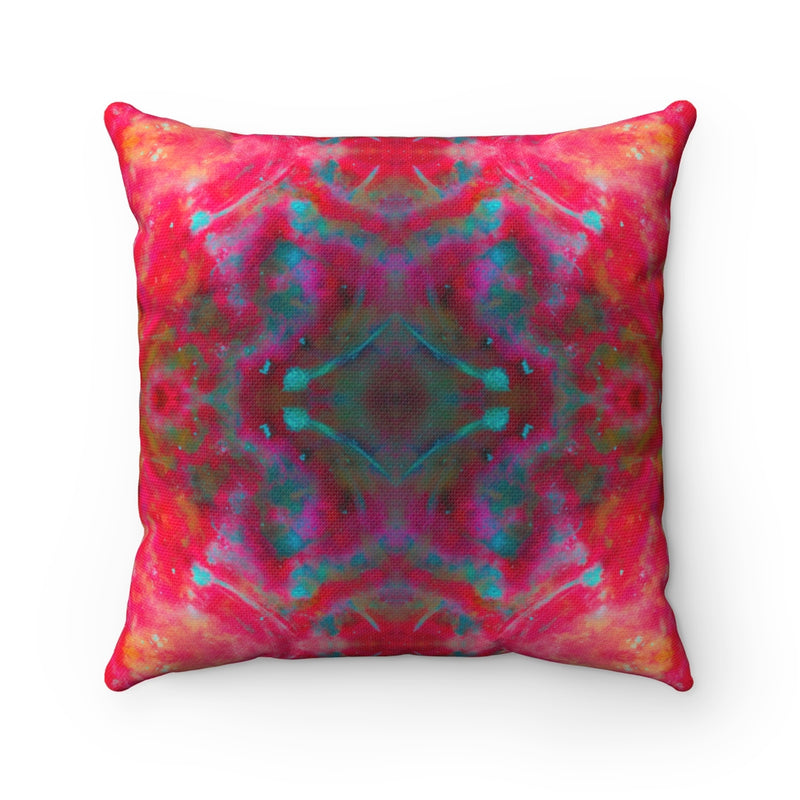 Two Wishes Red Planet Cosmos Square Pillow