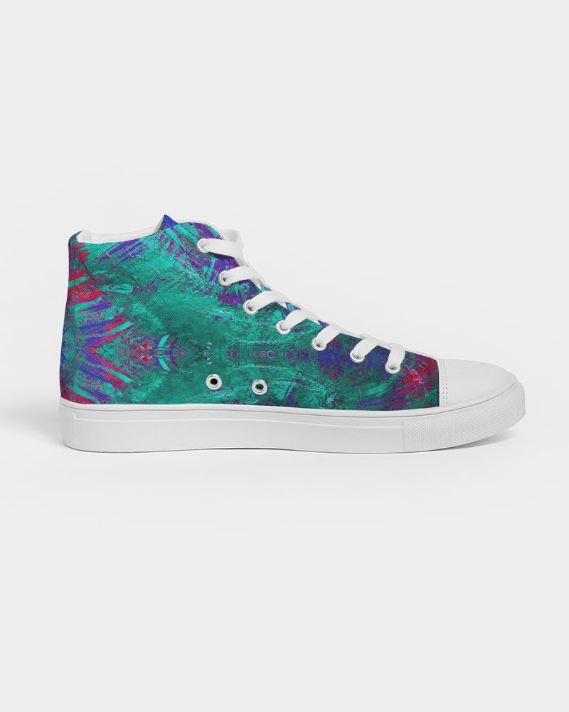 Meraki Ocean Heart Women's Hightop Canvas Shoe