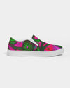 Stained Glass Frogs Pink Men's Slip-On Canvas Shoe