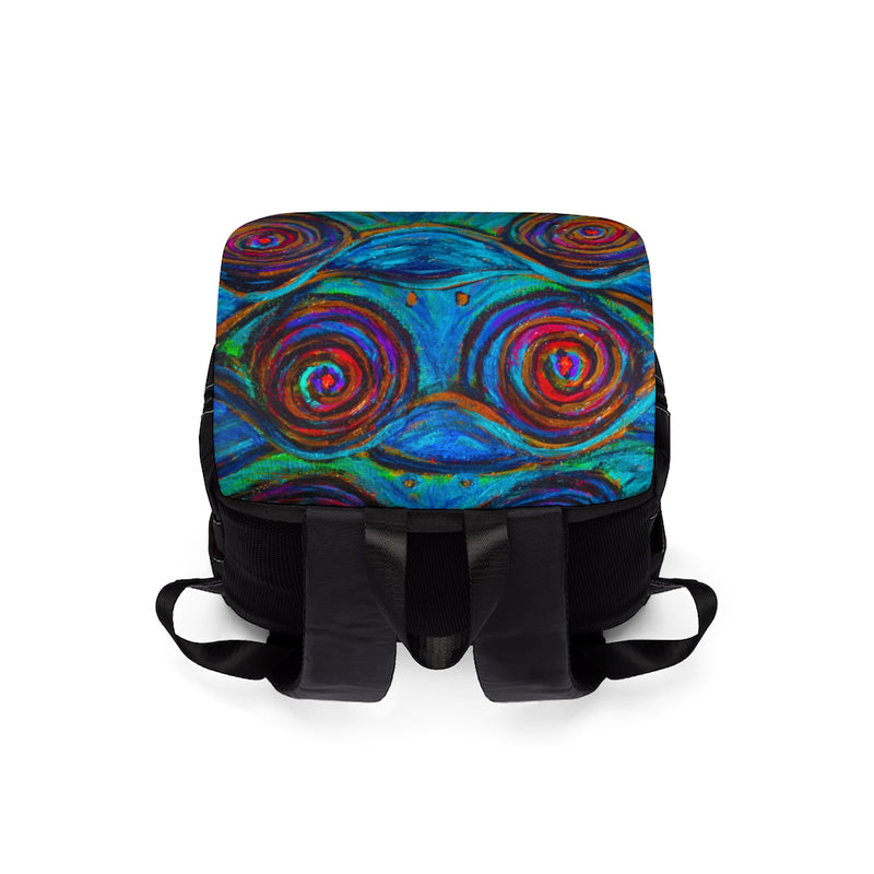 Hypnotic Frogs Casual Shoulder Backpack - Fridge Art Boutique