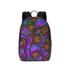 Stained Glass Frogs Purple Large Backpack