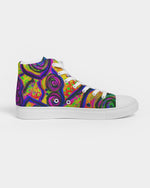 Happy Frogs Neon Men's Hightop Canvas Shoe