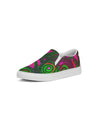 Stained Glass Frogs Pink Men's Slip-On Canvas Shoe