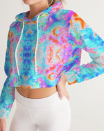 Pareidolia Neon Cloud City Women's Cropped Hoodie