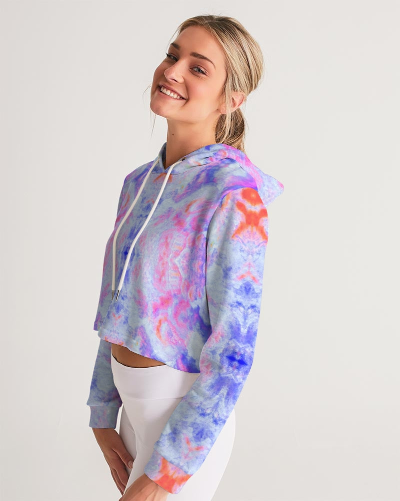 Pareidolia Cloud City Lavender Women's Cropped Hoodie