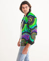 Confetti Frogs Lime Green Jelly Men's Bomber Jacket